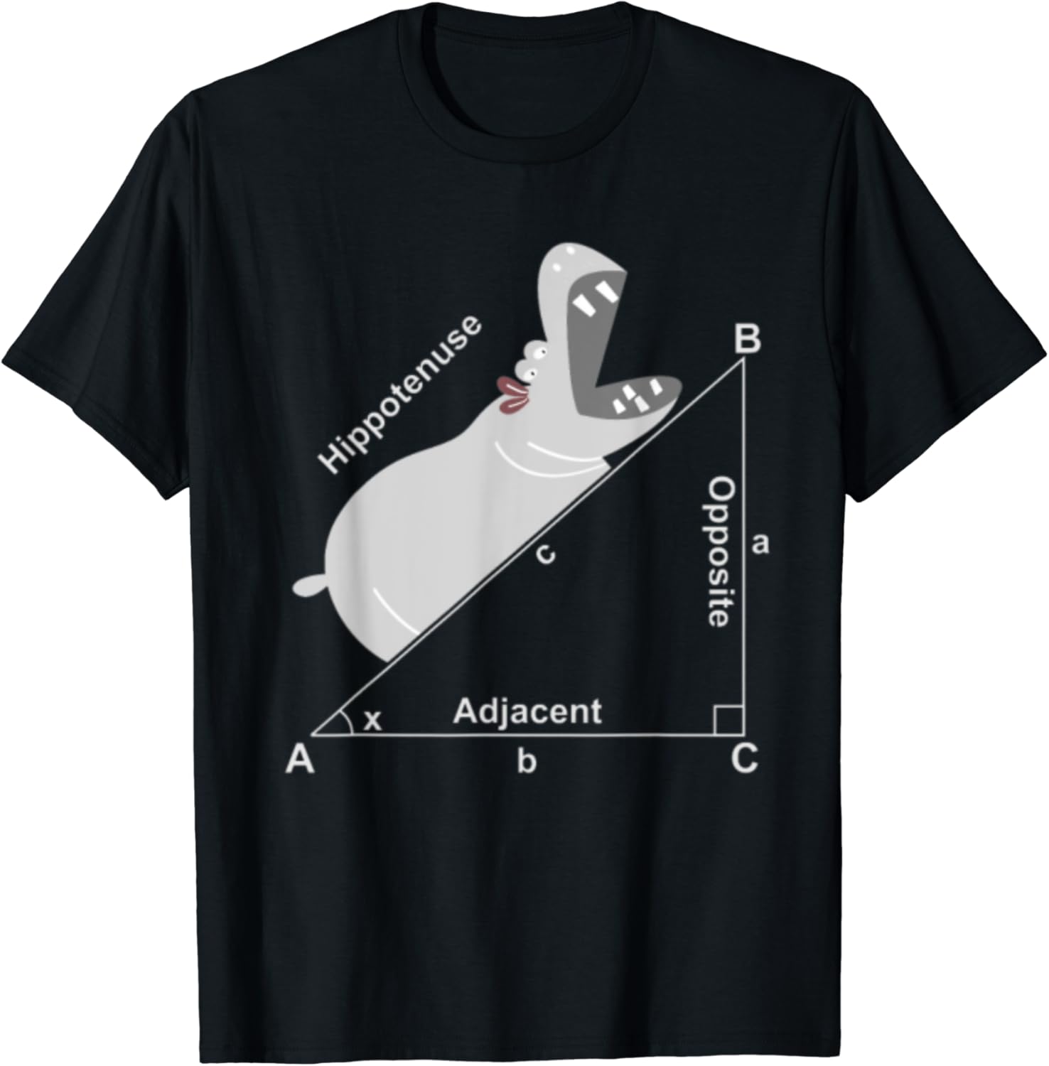 Nerdy Geometry Hippotenuse Hypotenuse Funny TShirt Clothing, Shoes & Jewelry